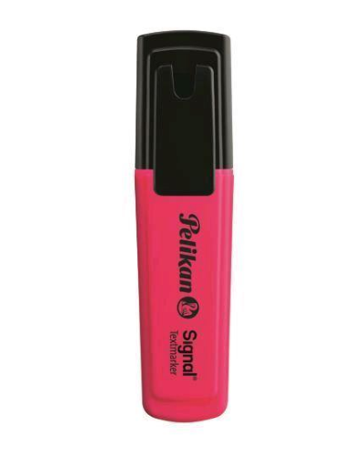 PELIKAN SIGNAL EVIDENZIATORE PUNTA A SCALPELLO 5 MM COLORE ROSA CONF. 10 Pz.